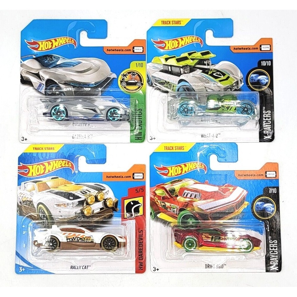 Hot Wheels Rally Cat Drift Rod Gazella R What-4-2 RACERS Daredevils Exotics NEW